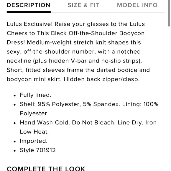 Lulus Cheers to This Black Off-the-Shoulder Bodycon Dress Size L - Picture 7 of 8